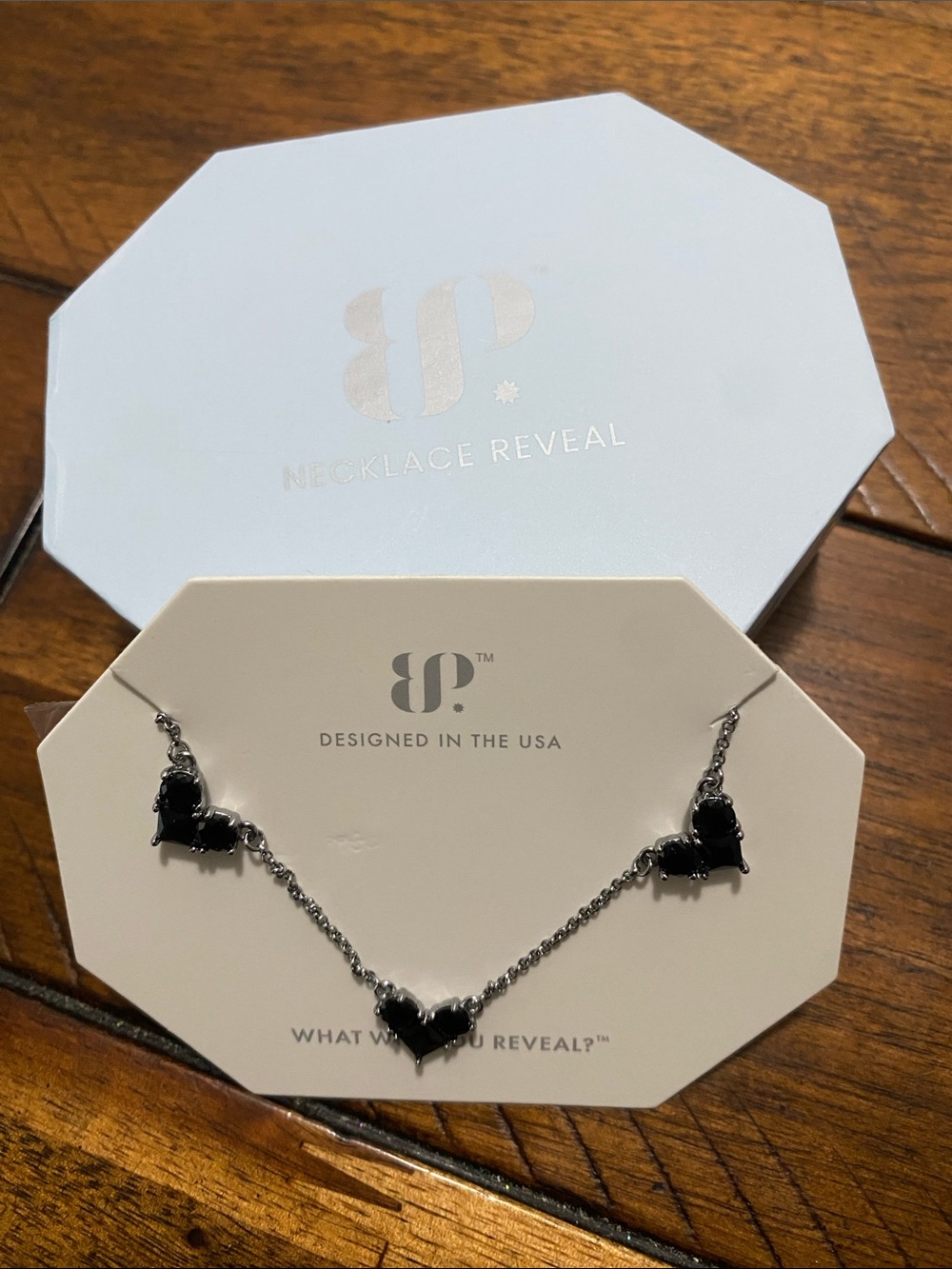 Bomb Party OG Originals Necklace - Black Onyx Cubic Zirconia- Hematite Plating
